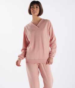 Pijama Feminino Longo Decote V Pzama (50261) - Rosa