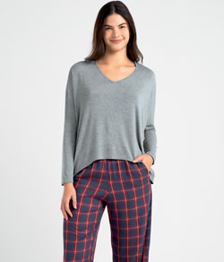 Pijama Feminino Longo Xadrez She (870.12) Viscose