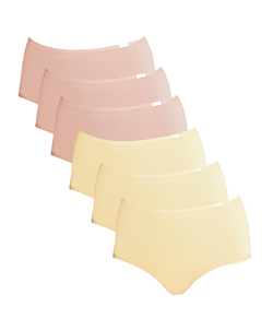 Kit 6 Calcinhas Sloggi Classic Maxi (10124534) Nude/Amarelo