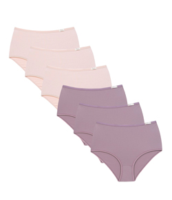 Kit 6 Calcinhas Classic Maxi Sloggi (24545) Nude/Roxo