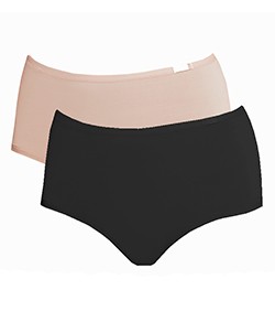 Kit 2 Calcinhas Sloggi Classic Maxi (24545) Preto/Mink
