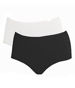 Kit 2 Calcinhas Sloggi Classic Maxi (24545) Branco/Preto