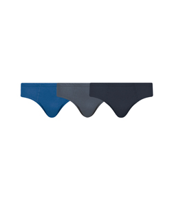 Kit 3 Cuecas Slip Selene (11910.001) Azul/Chumbo/Marinho