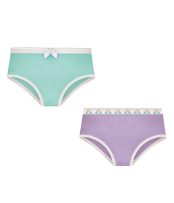 Kit 2 Calcinhas Infantis Selene (20650.001) Verde/Lil�s - 100% Algod�o
