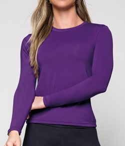 Camiseta Feminina Manga Longa Fitness UV50+ Selene (20765-001) Roxo