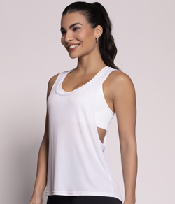Regata Feminina Super Cavada DryFit Selene (20855.001) Branco