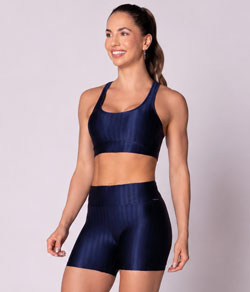 Conjunto Feminino Fitness Short Selene (20892.002/20883.001) Microfibra - Marinho