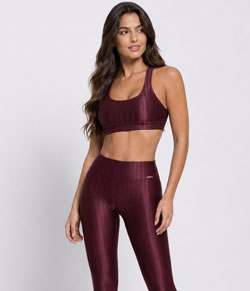 Conjunto Feminino Fitness Efeito 3D Selene (20892/20890.001) Microfibra - Vinho