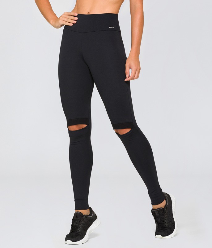 Calça Legging Feminina Adulto Com Recorte No Joelho 24809 Selene