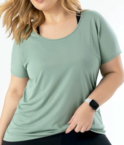 Camiseta Manga Curta DryFit Plus Size Selene (24965.001) Verde