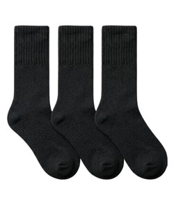 Kit 3 Pares de Meias Cano Longo Selene (4090-001) Preto/Preto/Preto