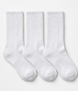Kit 3 Pares de Meias Cano Longo Selene (4090-001) Branco/Branco/Branco
