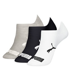 Kit 3 Pares de Meias Sapatilha Puma Masculina (4515-001) Preto/Mescla/Branco