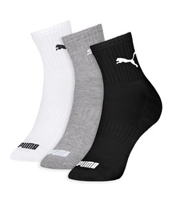 Kit 3 Pares de Meias Cano M�dio Puma Masculina (4530-001) Preto/Mescla/Branco