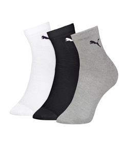 Kit 3 Pares de Meias Cano M�dio Puma Feminina (4740-001) Branco/Preto/Mescla
