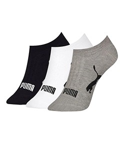 Kit 3 Pares Meias Sapatilha Puma (4755-001) Preto/Branco/Cinza