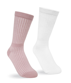 Kit 2 Meias Cano Longo Puma (4890.002) Rosa/Branco