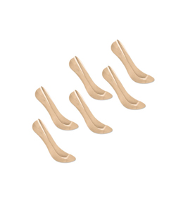 Kit 6 Pares de Meias Invisível Selene (7340-003) Bege