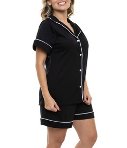 Pijama Feminino Americano Curto Sepie (600) Preto