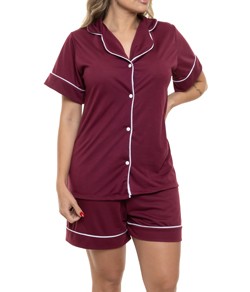 Pijama Feminino Americano Curto Sepie (600) Vinho