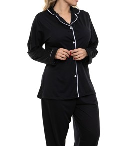 Pijama Feminino Americano Longo Sepie (620) Preto