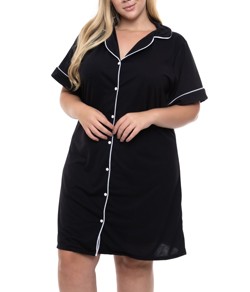 Camisola Americana Curta Sepie (810) Preto - Plus Size