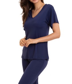 Pijama Feminino Longo Liganete Sepie (1052) Marinho