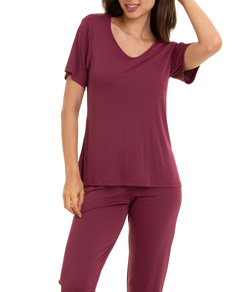 Pijama Feminino Longo Liganete Sepie (1052) Vinho