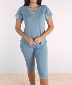 Pijama Feminino Capri Liganete com Renda Sepie (2270)