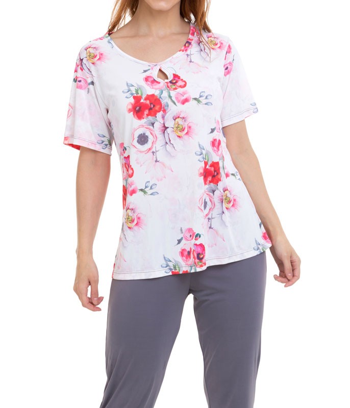 Compre Pijama Feminino Floral Alças Finas Marisa Online
