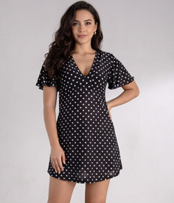 Camisola Curta Poá Sepie (4079)