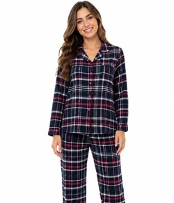 Pijama Americano Feminino Longo Flanela Sepie (941) 100% Algodão