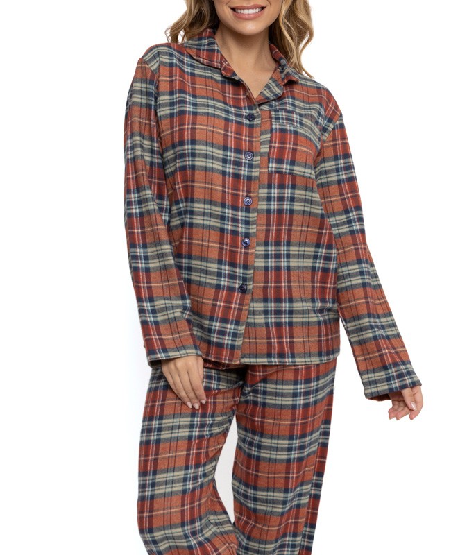 mais Conjunto de pijama impressão xadrez