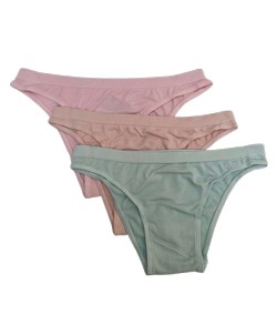 Kit 3 Calcinhas Tangas Trifil (C04403/4403) Rosa/Nude/Verde �gua