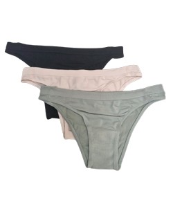 Kit 3 Calcinhas Tangas Trifil (C04403/4403) Verde/Branca/Preto