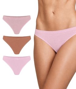 Kit 3 Calcinhas Tanga Trifil Glow Up (C04301/4301) Rosa/Terracota/Rosa Claro
