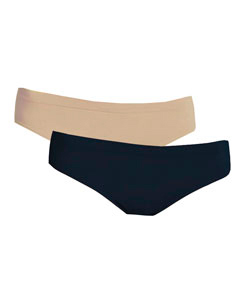 Kit 2 Calcinhas Altas Trifil (C01971/1971) Macad�mia/Preto
