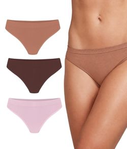 Kit 3 Calcinhas Biquíni Trifil Glow Up (C04299/4299) Terracota/Marrom/Rosa