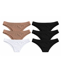 Kit 6 Calcinhas Tanga Sem Costura Trifil (C04403/4403/C04407) Preto/Nude/Branco