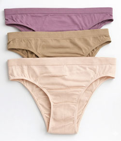 Kit 3 Calcinhas Biquíni Microfibra Trifil (C04404/4404/C04408) Bege/Nude/Poesia