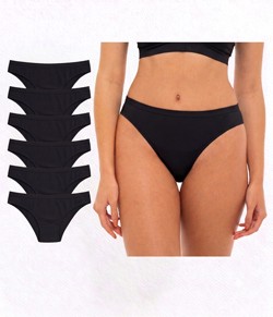 Kit com 6 Calcinhas Tanga Trifil (C04265/4265) Preta