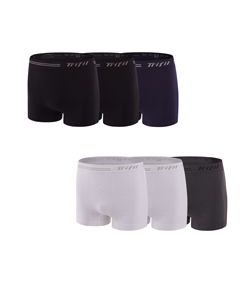 Kit 6 Cuecas Boxer Trifil (CE0277/0277) Branco/Preto/Marinho/Cinza