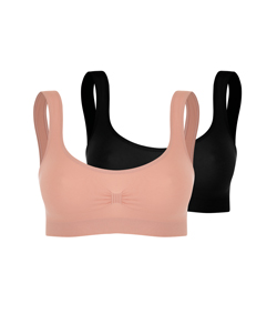 Kit 2 Sutiãs Top Trifil (C00901/0901) Preto/Macadâmia