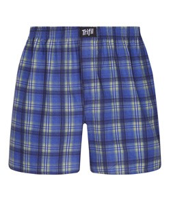 Cueca Samba Canção 100% Algodão Xadrez Trifil (H06001) Azul
