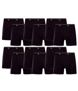 Kit 12 Cuecas Boxer Cotton/Algodão Trifil - Preto