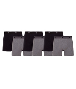 Kit 6 Cuecas Boxer Cotton/Algod�o Trifil - Preto/Mescla