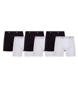 Kit 6 Cuecas Boxer Cotton/Algodão Trifil - Preto/Branco