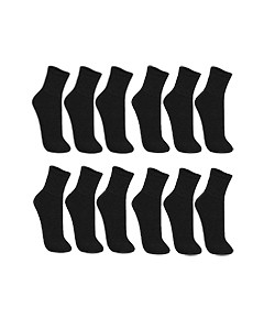 Kit 12 Meias Cano M�dio Atoalhada Trifil (T08721/8721) Preto