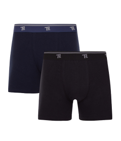 Kit 2 Cuecas Boxer Cotton/Algodão Trifil (QE5326/5326) Preta/Marinho