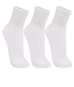 Kit 3 Meias Cano Médio Atoalhada Trifil (T08721/8721) Branco/Branco/Branco
